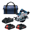 Bosch GKS18V-22LB25 18V Brushless Blade-Left 6-1/2" Circular Saw Kit with (2) CORE18V 4.0 Ah Compact Batteries