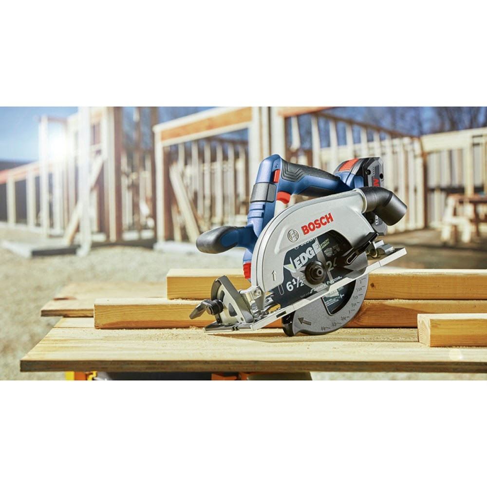 Bosch GKS18V-22LB25 18V Brushless Blade-Left 6-1/2" Circular Saw Kit with (2) CORE18V 4.0 Ah Compact Batteries - 6