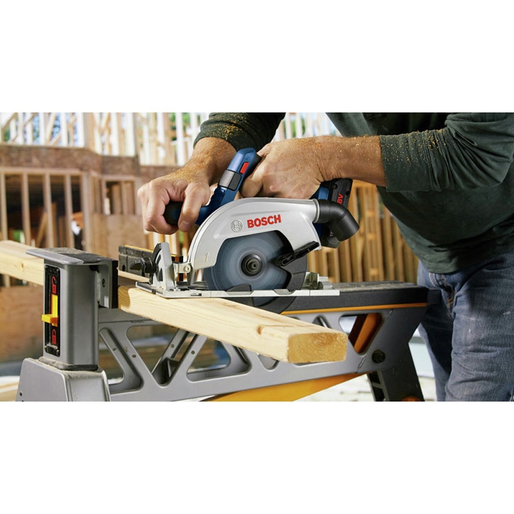 Bosch GKS18V-22LB25 18V Brushless Blade-Left 6-1/2" Circular Saw Kit with (2) CORE18V 4.0 Ah Compact Batteries - 7