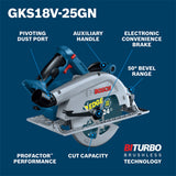 Bosch GKS18V-25GN 18V PROFACTOR 7-1/4" Blade Right Circular Saw w/HMI & Eco Mode (Bare Tool) - 2