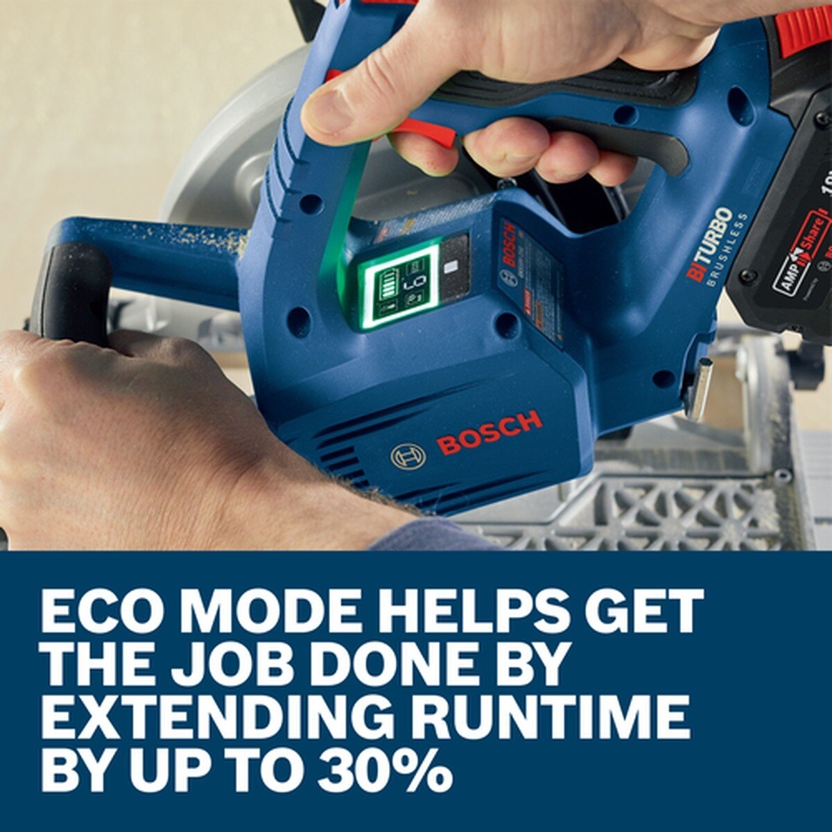 Bosch GKS18V-25GN 18V PROFACTOR 7-1/4" Blade Right Circular Saw w/HMI & Eco Mode (Bare Tool) - 4