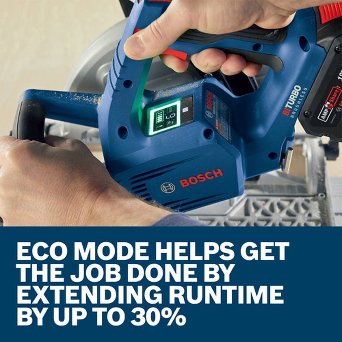 Bosch GKS18V-25GN 18V PROFACTOR 7-1/4" Blade Right Circular Saw w/HMI & Eco Mode (Bare Tool) - 4