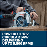 Bosch GKS18V-68-2N 18V Brushless 7-1/4" Circular Saw with 50 Degree Bevel - 5