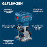 Bosch GLF18V-25N 18V Brushless Cordless Laminate Trim Router (Bare Tool) - 2