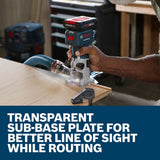 Bosch GLF18V-25N 18V Brushless Cordless Laminate Trim Router (Bare Tool) - 5