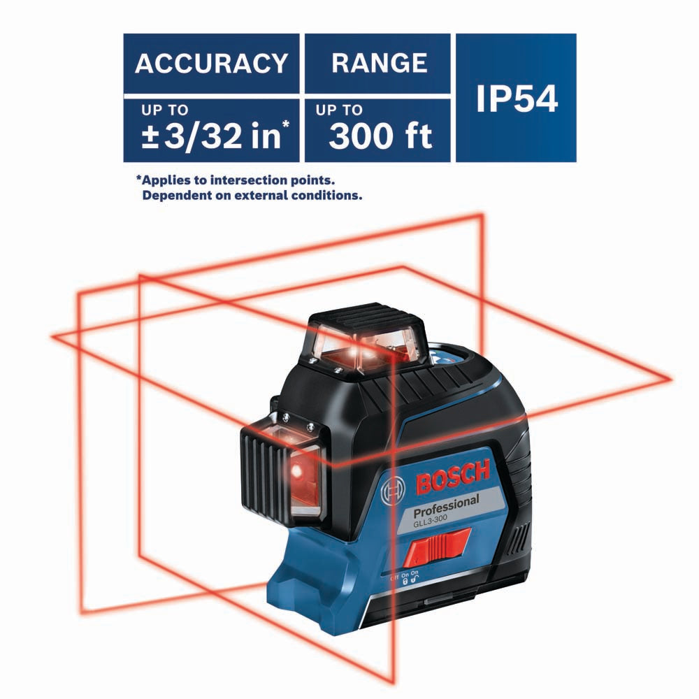 Bosch GLL3-300 360? Three-Plane Leveling and Alignment-Line Laser - 11