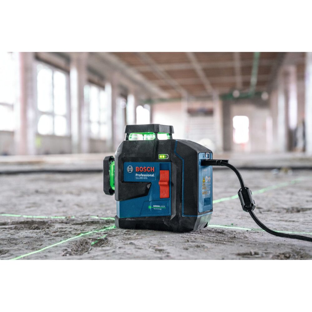 Bosch GLL300-42GL 3.7V 360 Degree Green-Beam Three-Plane Leveling and Alignment Laser with Li-Ion Battery - 9