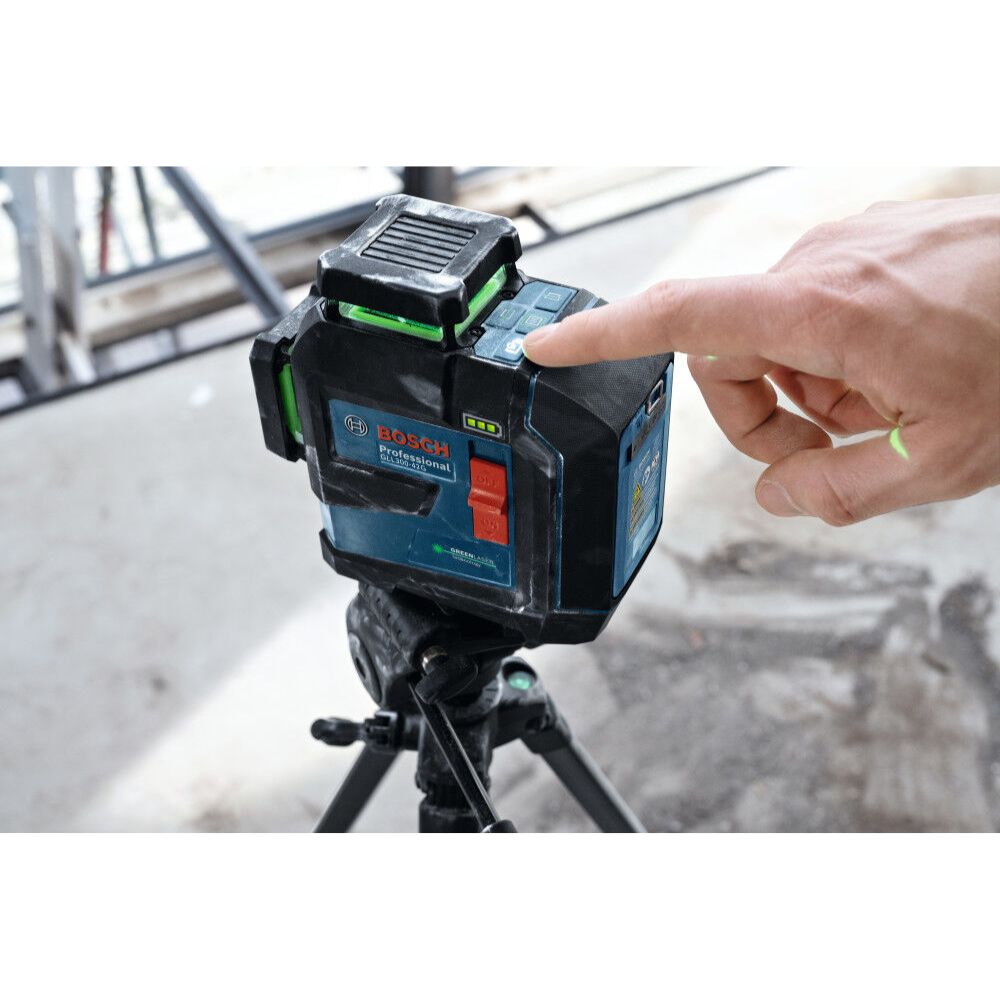 Bosch GLL300-42GL 3.7V 360 Degree Green-Beam Three-Plane Leveling and Alignment Laser with Li-Ion Battery - 10