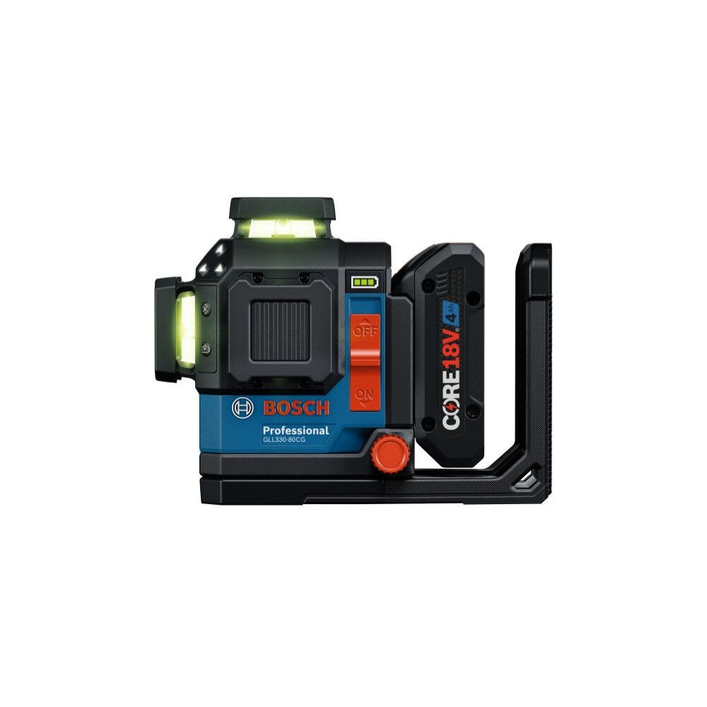 Bosch GLL330-80CGL 18V 360 Degree Connected Green-Beam Three-Plane Leveling and Alignment Laser with (1) 4 Ah Battery - 3