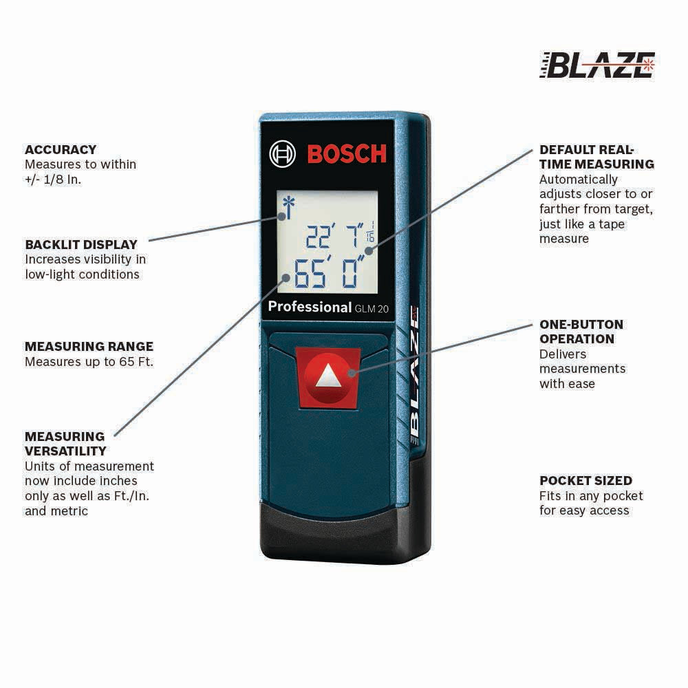 Bosch GLM 20 65' Laser Measure - 3