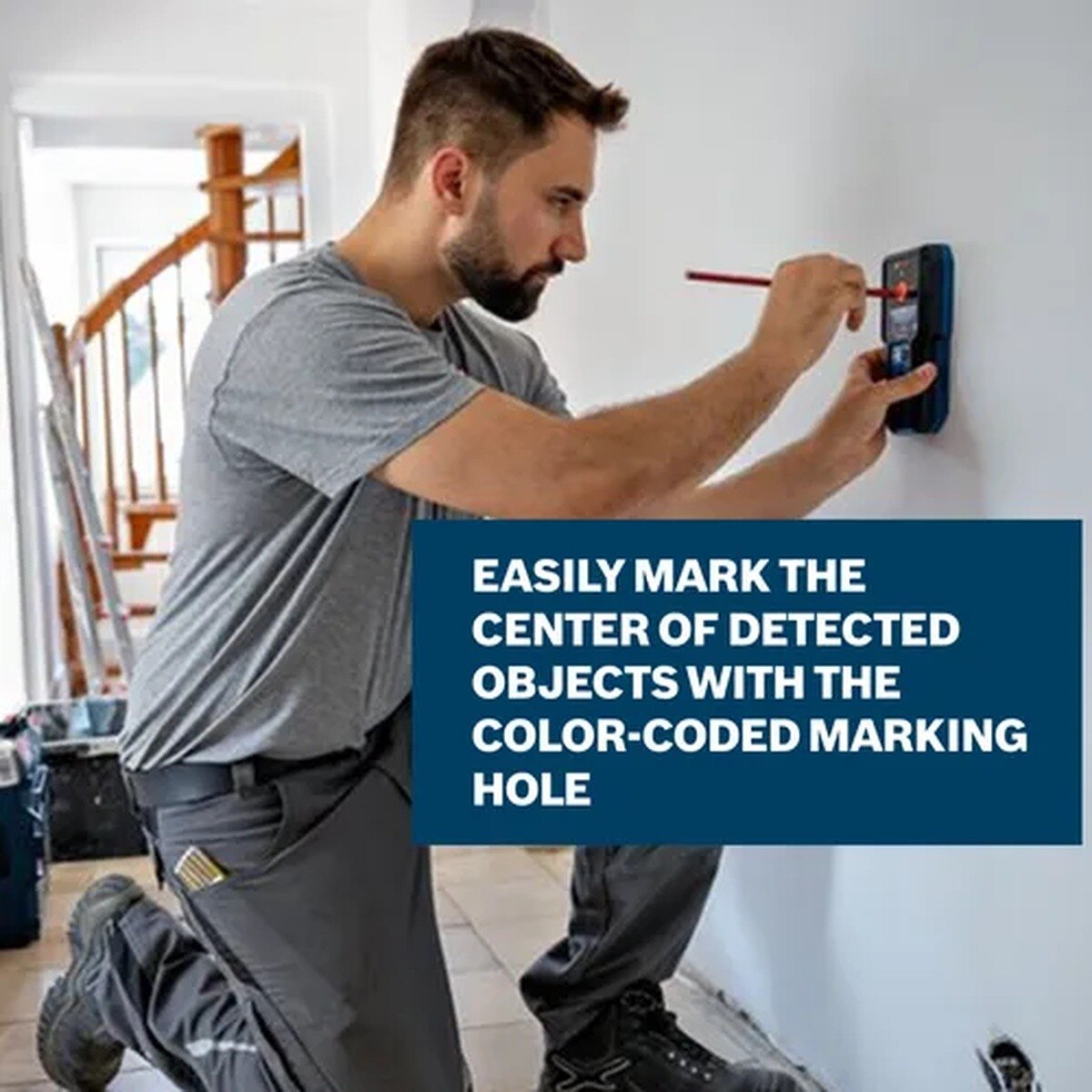 Bosch GMS120-27 Wall Scanner for Wood and Metal Stud and Live Wire Detection (Kit) - 5