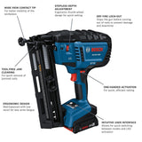 Bosch GNH18V-16MAB12 18V Brushless 16-Gauge Angled Finish Nailer Kit with (1) 2 Ah Standard Power Battery - 2