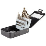 Bosch GO21 Gold Oxide Drill Bit Set with Metal Case for Wood Plastic and Light Gauge Metal (21 Pack)