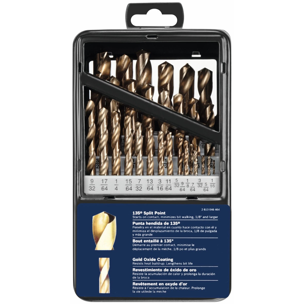 Bosch GO29 Gold Oxide Twist Drill Bit Set with Metal Case (29 Pack) - 2