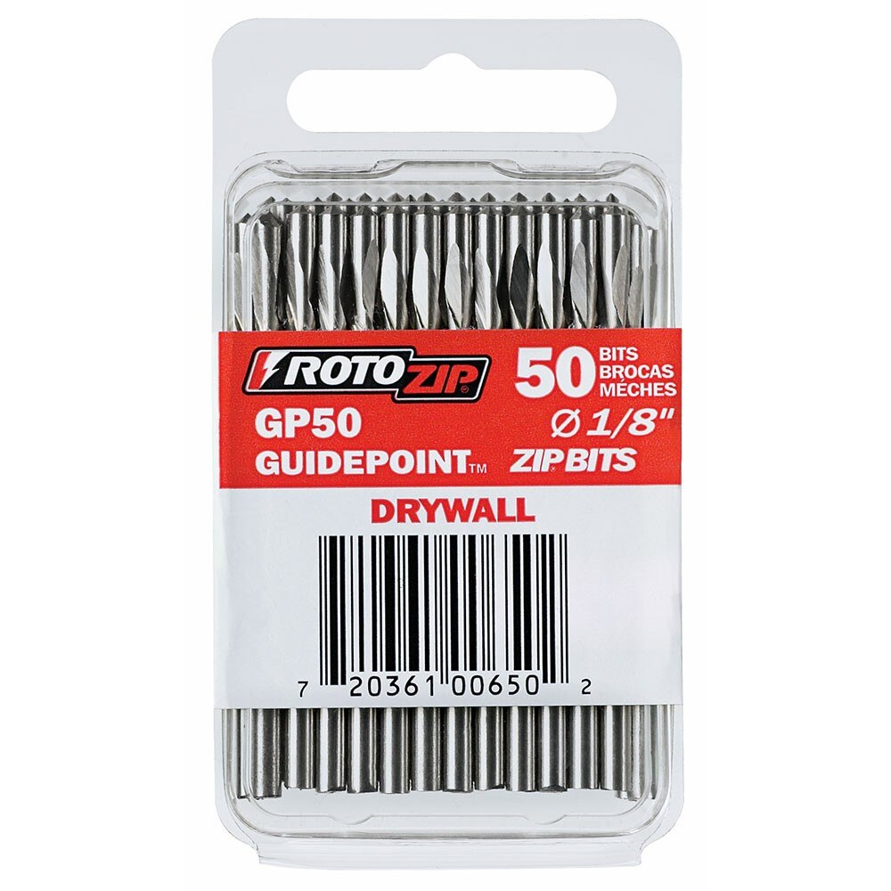 Bosch GP50 1/8" Drywall Guidepoint Bits for Spiral Saws (50 Pack) - 2