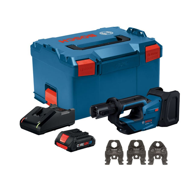 Bosch GPT18V-24L14 18V Cordless Press Tool Kit with 1/2"  3/4" and 1" Jaws