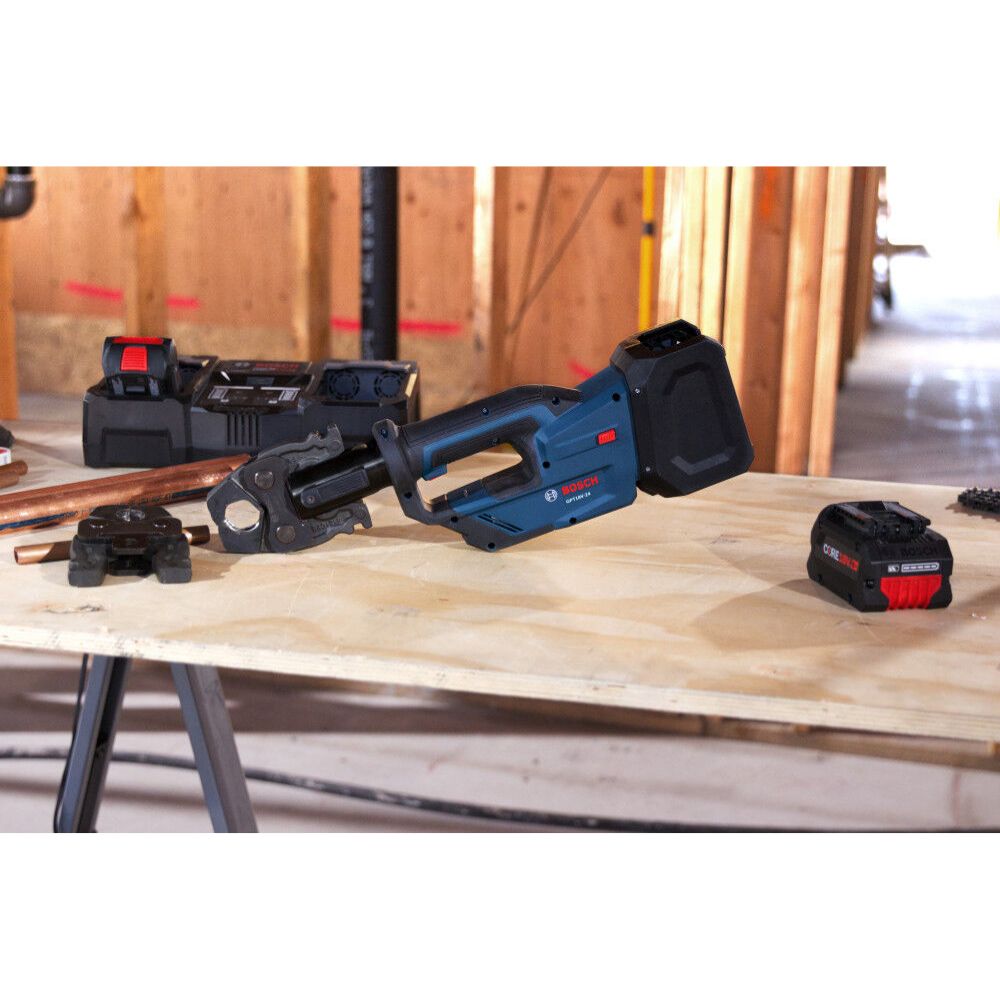 Bosch GPT18V-24L14 18V Cordless Press Tool Kit with 1/2"  3/4" and 1" Jaws - 6