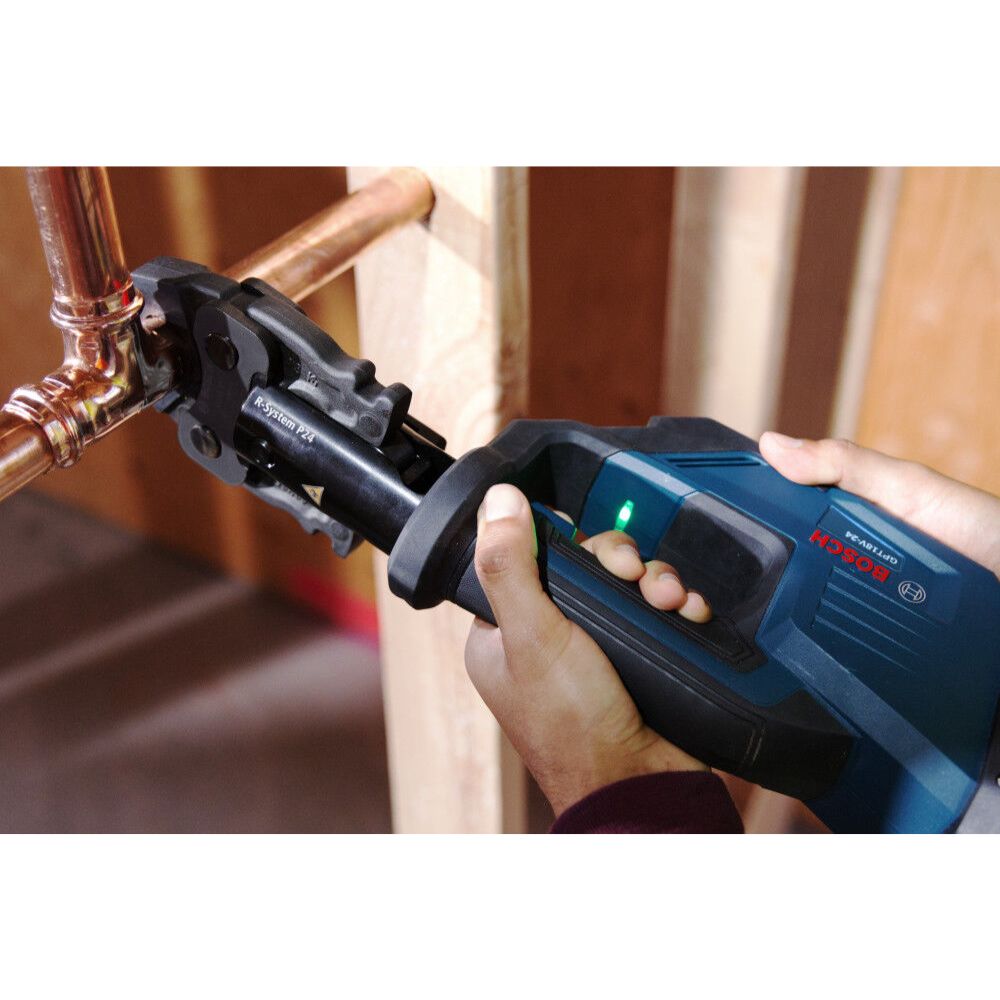 Bosch GPT18V-24L14 18V Cordless Press Tool Kit with 1/2"  3/4" and 1" Jaws - 9