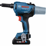 Bosch GRG18V-3600CB24 18V Brushless Rivet Gun w/ (2) CORE18V 4 Ah Advanced Power Battery - 3