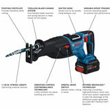 Bosch GSA18V-110B14 PROFACTOR 18V 1-1/8" Reciprocating Saw Kit with (1) CORE18V 8.0 Ah PROFACTOR Performance Battery - 2