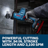Bosch GSA18V-24N 18V Compact Brushless Reciprocating Saw (Bare Tool) - 3