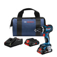 Bosch GSB18V-800CB24 1/2" Brushless Connected Ready Hammer Drill Driver Kit with Charger and Carrying Bag (2 Batteries)