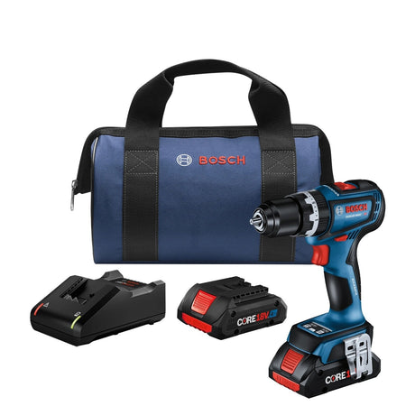 Bosch GSB18V-800CB24 1/2" Brushless Connected Ready Hammer Drill Driver Kit with Charger and Carrying Bag (2 Batteries)