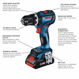 Bosch GSB18V-800CB24 1/2" Brushless Connected Ready Hammer Drill Driver Kit with Charger and Carrying Bag (2 Batteries) - 2