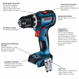 Bosch GSB18V-800CN 1/2" 18V Brushless Connected Ready Hammer Drill Driver Bare Tool - 2
