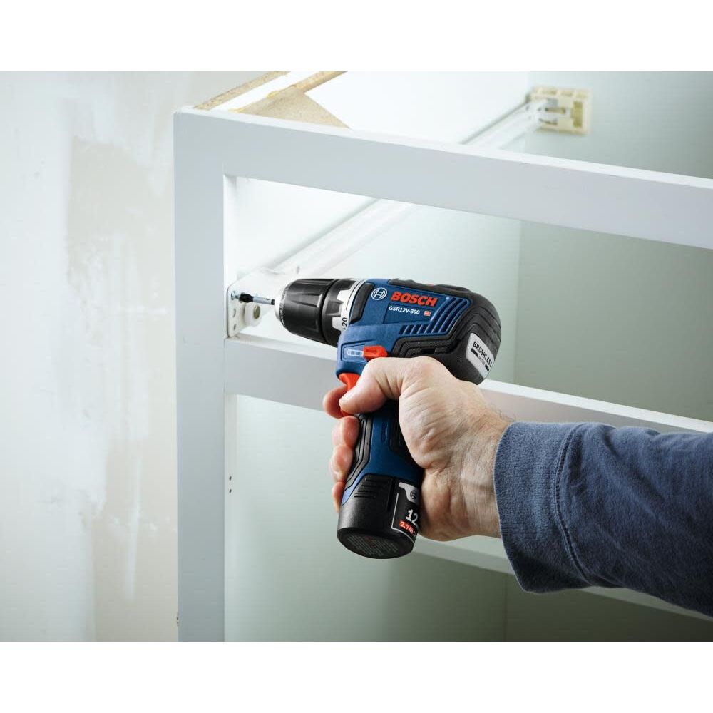 Bosch GSR12V-300B22 12V Max EC Brushless 3/8" Drill/Driver Kit - 6