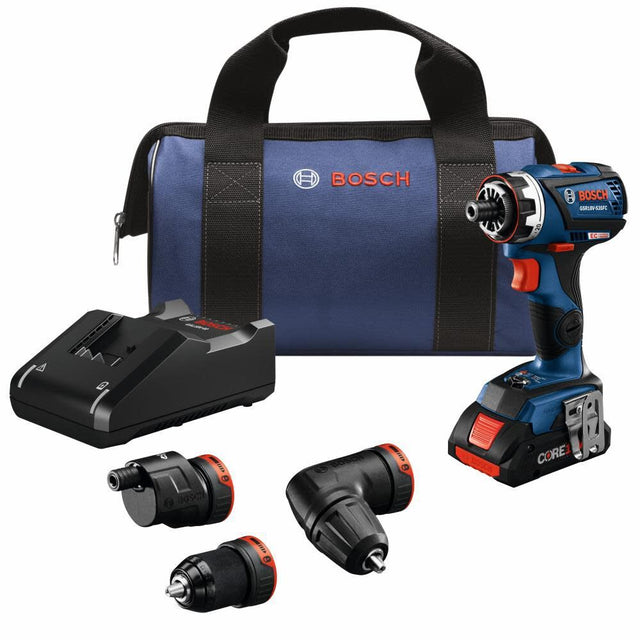 Bosch GSR18V-535FCB15 18V Drill/Driver with 5-In-1 Flexiclick System and (1) CORE18V 4 Ah Advanced Power Battery