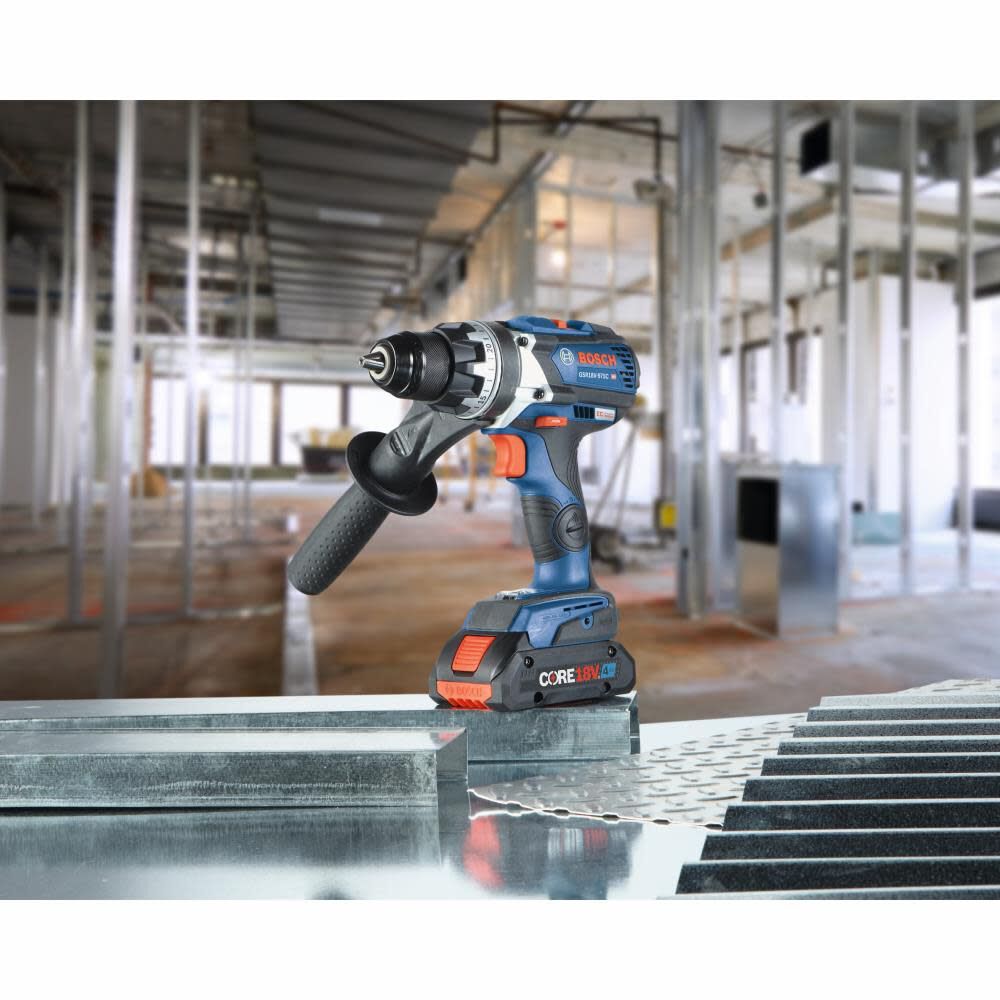 Bosch GSR18V-975CB25 18V Brushless Connected-Ready 1/2 In. Drill/Driver Kit with (2) CORE18V 4 Ah Advanced Power Batteries - 12