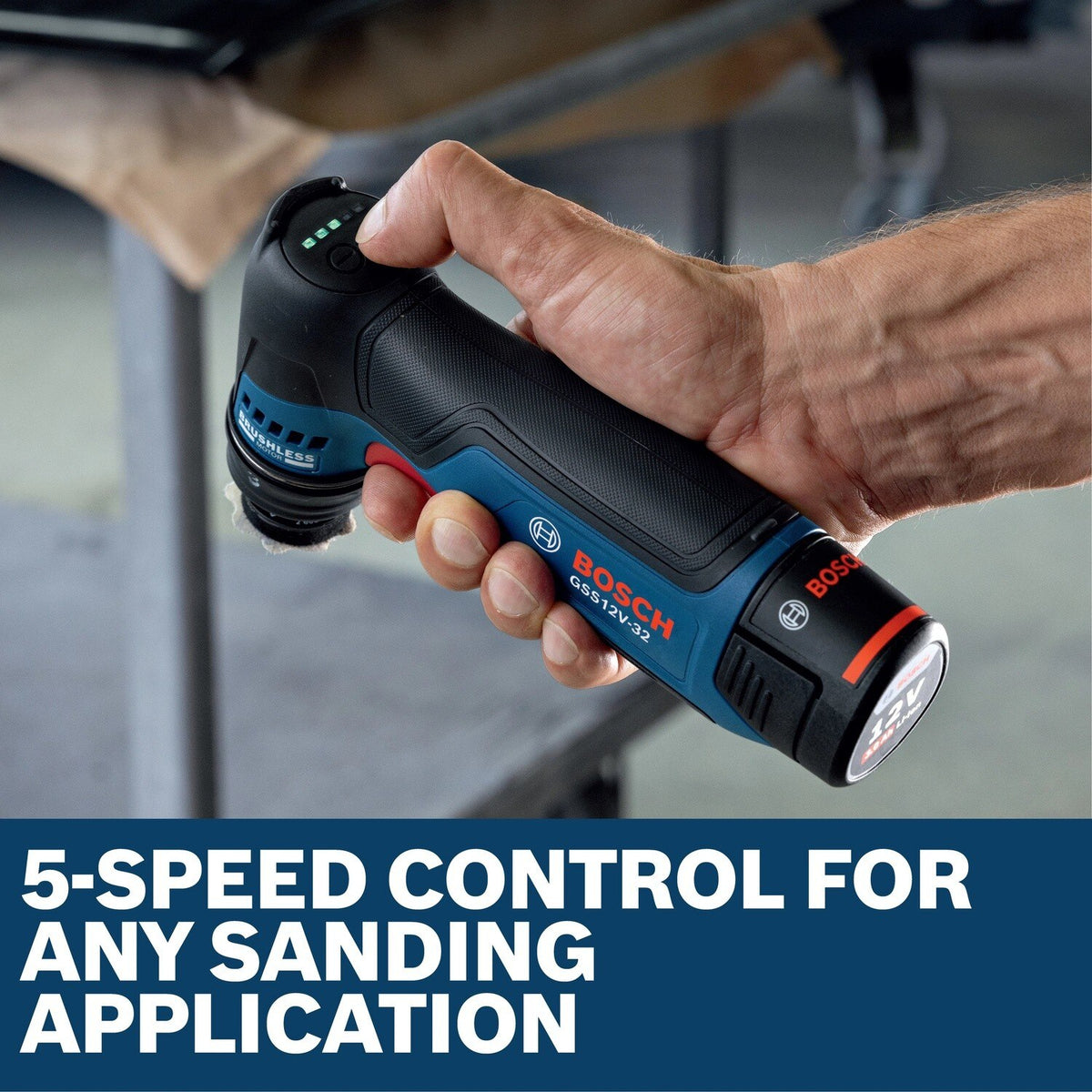 Bosch GSS12V-32N 12V Compact Cordless Brushless 1-1/4" Orbital Sander Bare Tool - 4