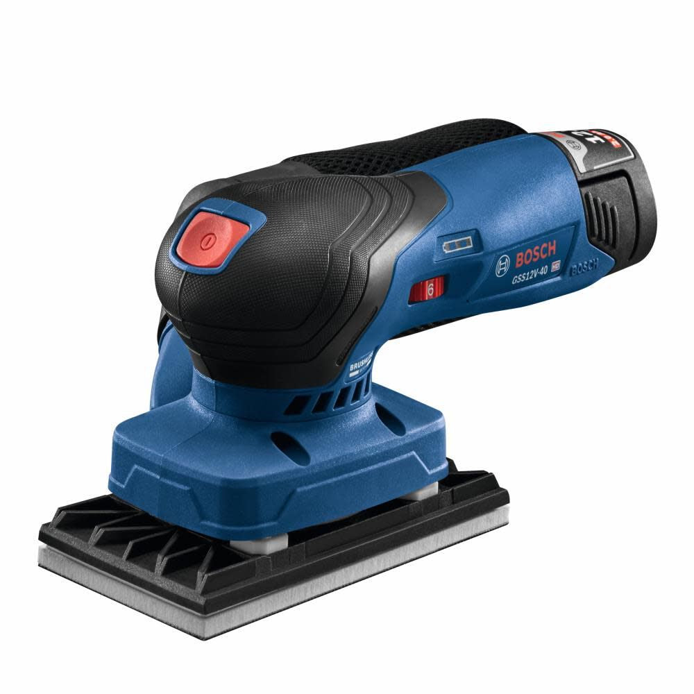 Bosch GSS12V-40N 12V Max Brushless Sheet Orbital Finishing Sander (Bare Tool) - 10