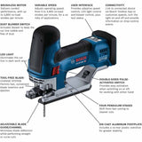 Bosch GST18V-60BCN 18V Brushless Barrel-Grip Jig Saw (Bare Tool) - 2