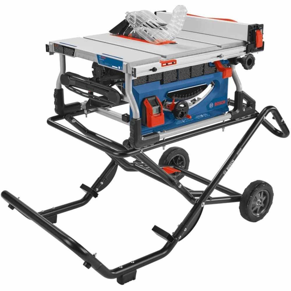 Bosch GTS15-10 15 Amp 10" Jobsite Table Saw with Gravity Rise Wheeled Stand