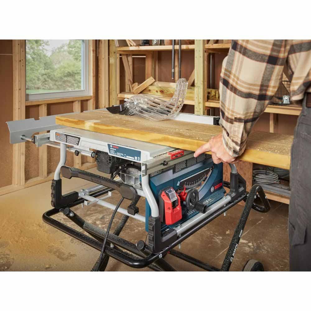 Bosch GTS15-10 15 Amp 10" Jobsite Table Saw with Gravity Rise Wheeled Stand - 13