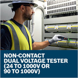 Bosch GVD1000-17 Non Contact Voltage Tester 24V to 1000V AC with Flashlight (2 AAA Batteries) - 4