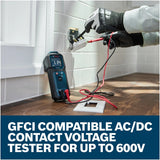 Bosch GVT600-13 600V Contact Voltage Tester with GFCI Compatibility and Flashlight - 5