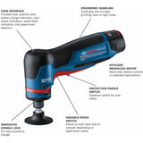 Bosch GWG12V-20SB23 12V Max 1/4" Right Angle Die Grinder w/ (2) 3.0 Ah batteries - 2