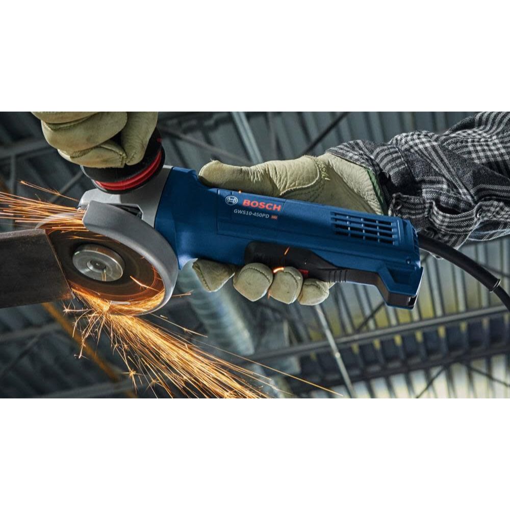 Bosch GWS10-450PD 4-1/2 In. Ergonomic Angle Grinder with No Lock-On Paddle Switch - 7