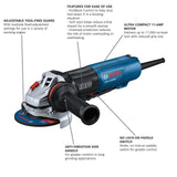 Bosch GWS12-450PBD 4.5" Ergonomic Corded Angle Grinder with No Lock-On Paddle Switch - 2