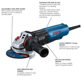 Bosch GWS14-50PBD 5" Angle Grinder with Brake and No Lock-On Paddle Switch - 2