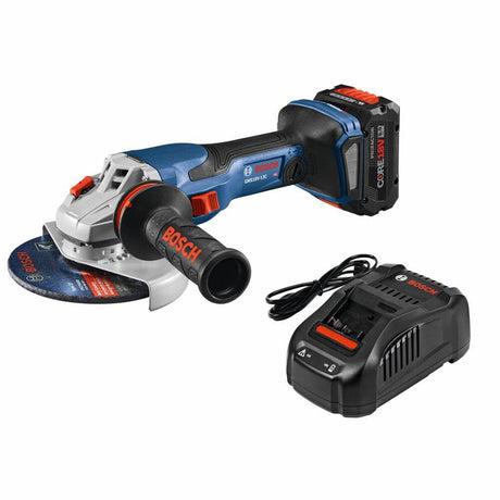 Bosch GWS18V-13CB14 PROFACTOR 18V Connected-Ready 5 – 6 In. Angle Grinder Kit with (1) CORE18V 8 Ah High Power Battery