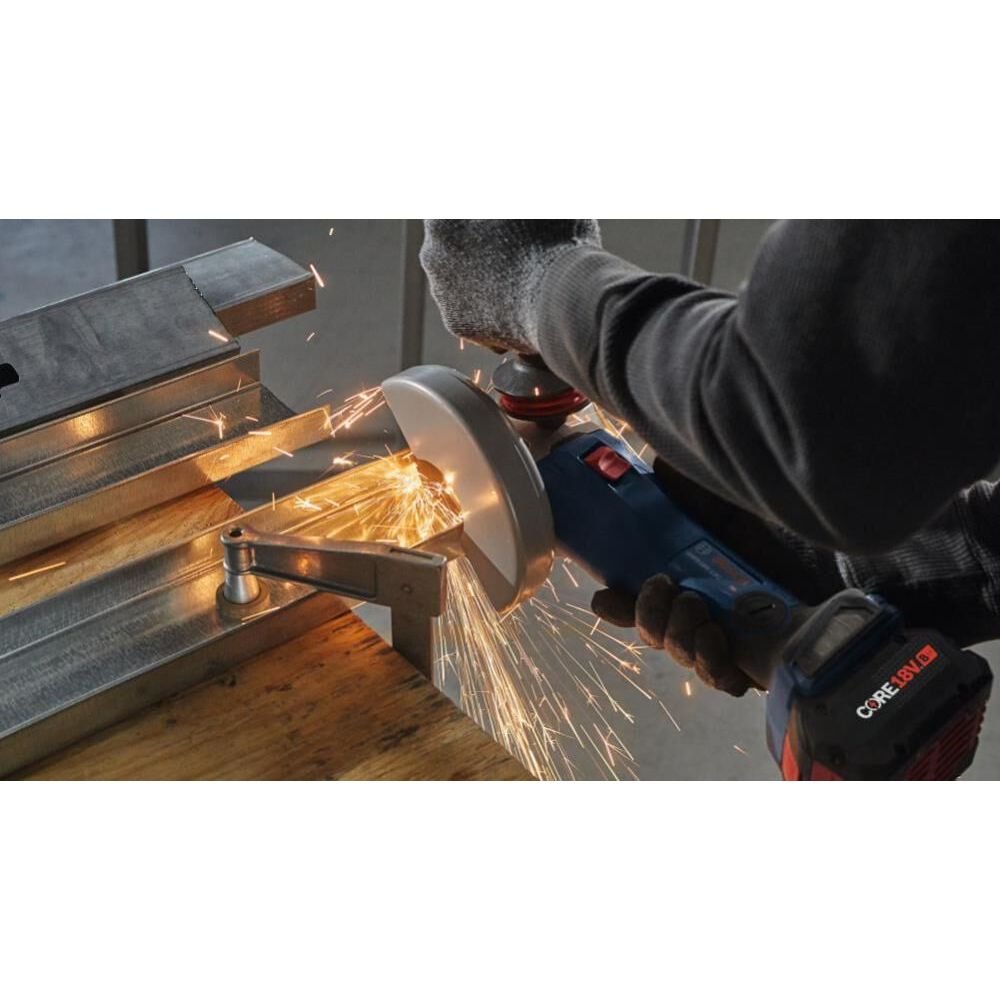 Bosch GWS18V-13CB14 PROFACTOR 18V Connected-Ready 5 – 6 In. Angle Grinder Kit with (1) CORE18V 8 Ah High Power Battery - 13