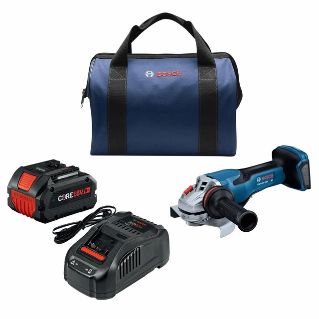 Bosch GWS18V-13PB14 18V 5 - 6" Angle Grinder Kit with No Lock-On Paddle Switch and 8 Ah Battery