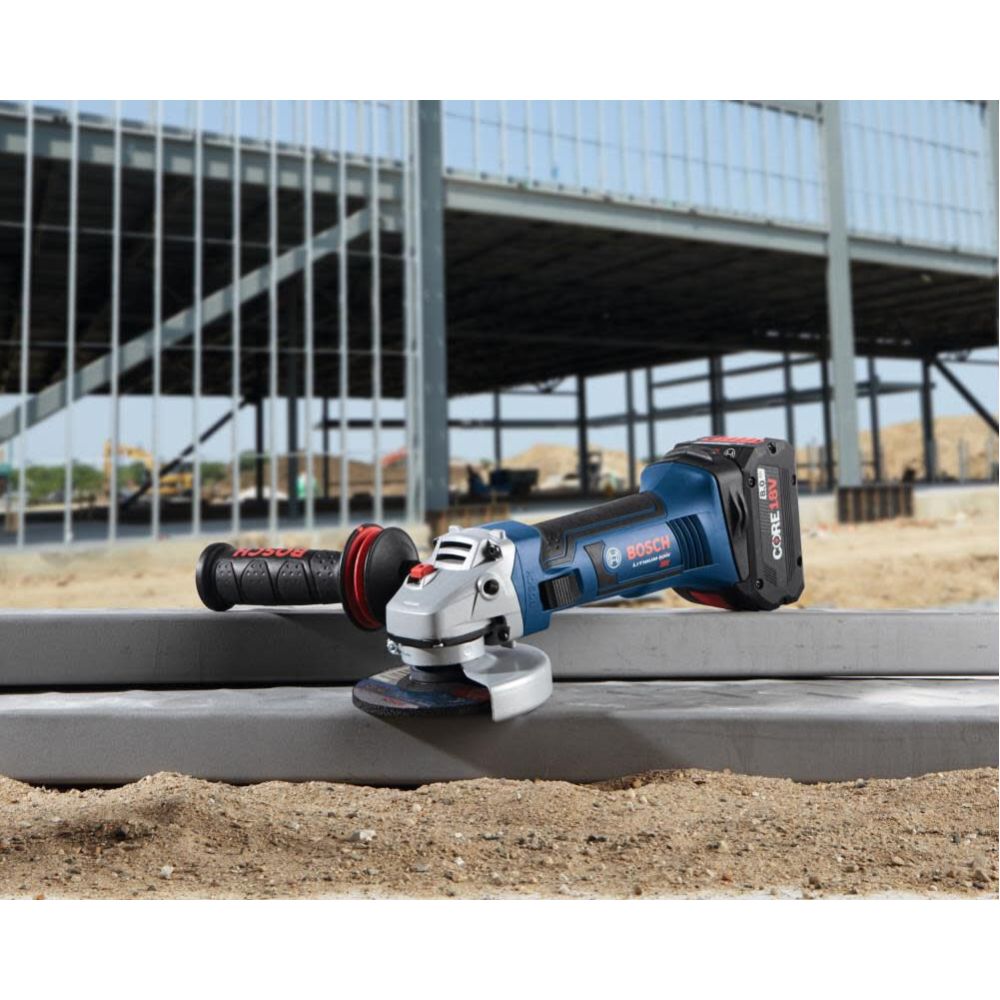 Bosch GWS18V-45B15 18V 4-1/2 In. Angle Grinder Kit with (1) CORE18V 4.0 Ah Compact Battery - 10