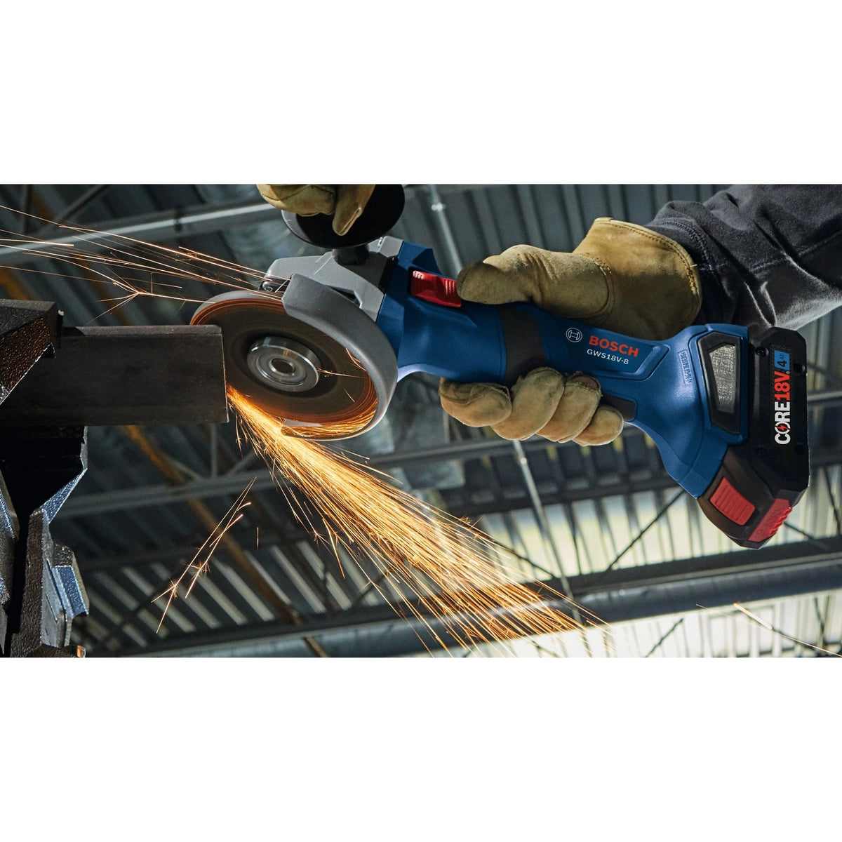 Bosch GWS18V-8B15 18V Brushless 4-1/2" Angle Grinder Kit with 4 Ah Battery and Charger - 5