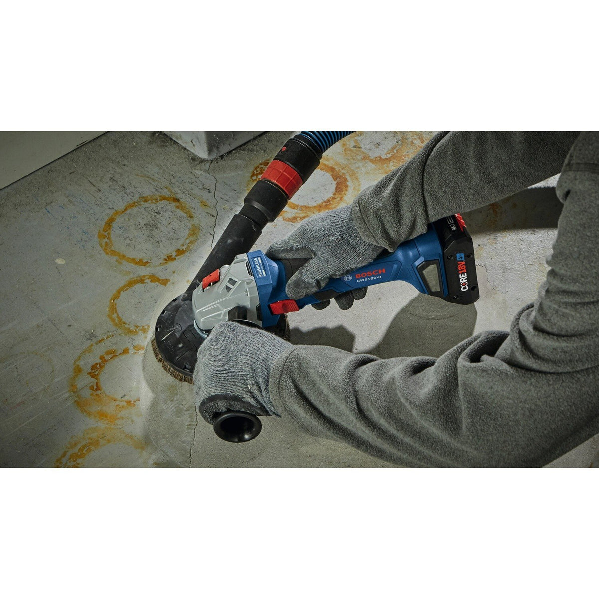 Bosch GWS18V-8N 18V Brushless 4-1/2" Angle Grinder with Slide Switch Bare Tool - 4