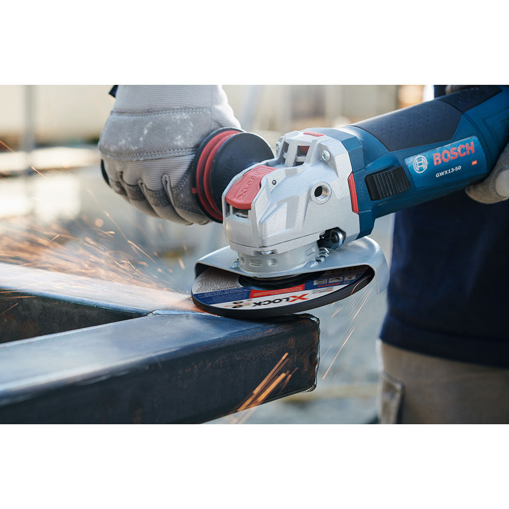 Bosch GWX10-45DE 4-1/2" 10A X-Lock Ergonomic Angle Grinder with No Lock-On Paddle Switch - 8